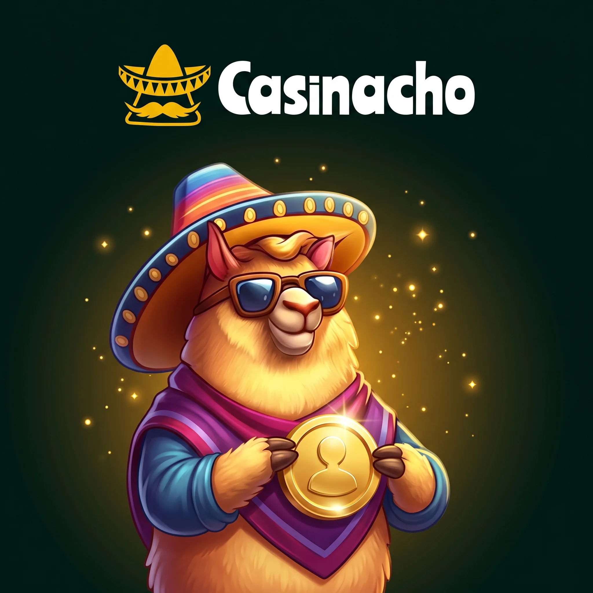 Casinacho-Maskottchen mit Kontosymbol